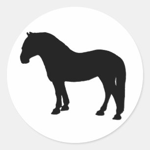 fjord-paard ronde sticker