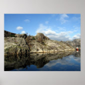 Fjord Reflecties 1 Poster (Voorkant)