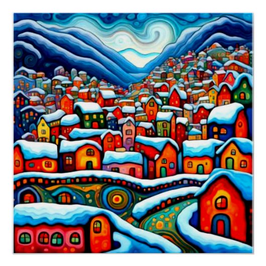 Fjord Winter 3 Perfect Poster (Voorkant)