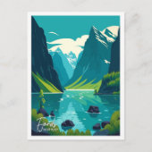 Fjords Norway Art Travel  illustratie Briefkaart (Voorkant)