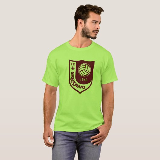 FK Sarajevo Shield T-Shirt Mannen (Voorkant volledig)