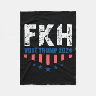 FKH Trump 2024 Foxtrot Kilo Hotel Funny Fleece Deken