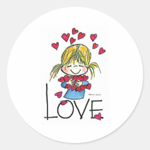 FL-004 Grote Liefde Ronde Sticker