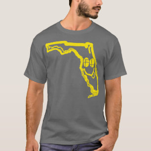 FL Eyes Florida Grunge Glimlachend Gezicht Zwart A T-shirt