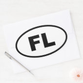 FL Florida Ovale Sticker (Envelop)
