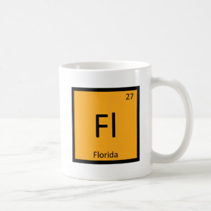 Fl - Florida State Chemie Periodiek Systeem Symboo Koffiemok