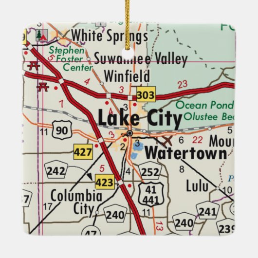 FL-kaart meer Keramisch Ornament (Achterkant)