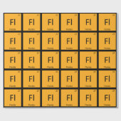 Fl - State Chemistry Periodic Table Symbol Cadeaupapier (Vlak)