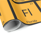 Fl - State Chemistry Periodic Table Symbol Cadeaupapier (Rol Hoek)