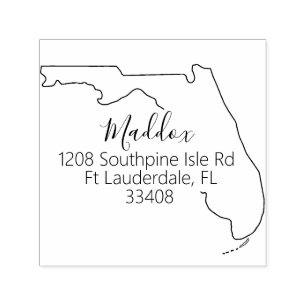 FL Status van Florida Return Address Stamp Zelfinktende Stempel