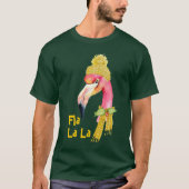 Fla La Florida Flamingo Grappige Kerstmis T-shirt (Voorkant)