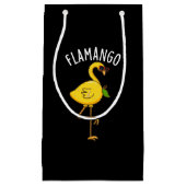 Fla-mango Grappige Flamingo Pun Donker BG Klein Cadeauzakje (Voorkant)