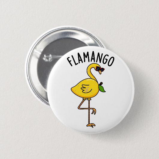 Fla-mango Grappige Flamingo Pun Ronde Button 5,7 Cm (Voorkant /achterkant)
