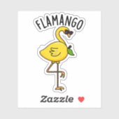 Fla-mango Grappige Flamingo Pun Sticker (Vel)