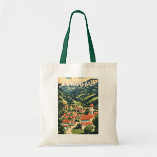 Flachau Oostenrijk Illustratie Reizen Art Vintage Tote Bag