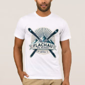 Flachau Oostenrijk Skigebied Retro Design T-shirt (Voorkant)