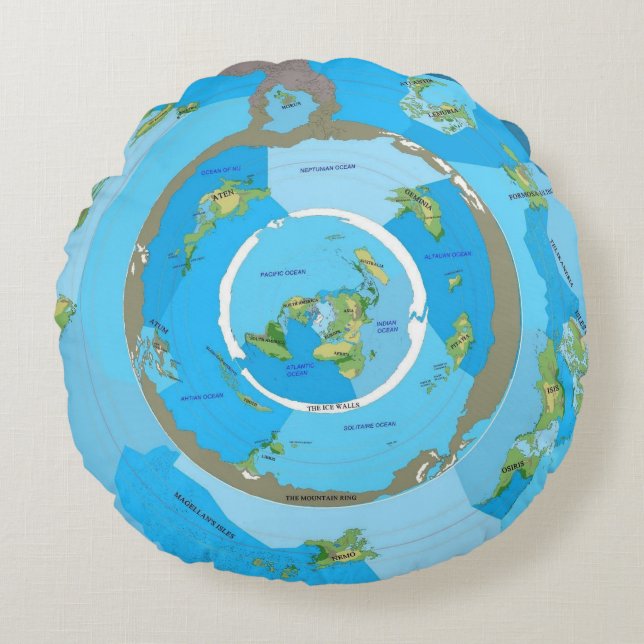 Flache Erde  Rond Kussen (Voorkant)