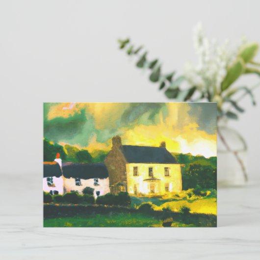 Flache Feiertagskarte Feestdagenkaart (Staand voorkant)