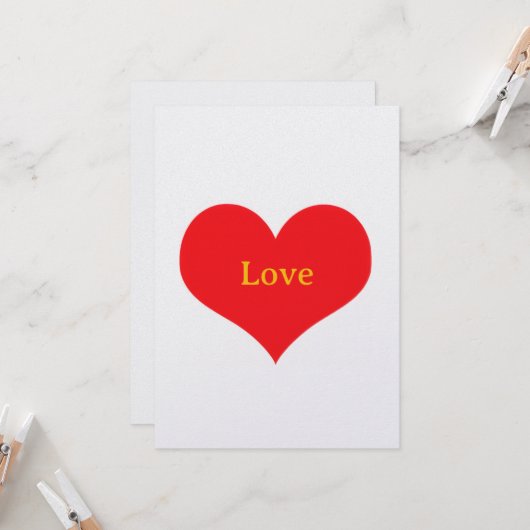 Flache Karte Thema Love - Liebe - mit Umschlag (Voorkant / Achterkant in situ)