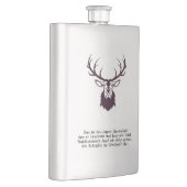 Flachmann mit Hirsch "Leitspruch" / Hip flask deer Flacon (Rechts)
