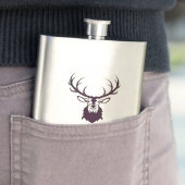 Flachmann mit Hirsch "Leitspruch" / Hip flask deer Flacon (Voorbeeld)