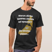 Flachwitz Banane die Platz Comic Design T-shirt (Voorkant)