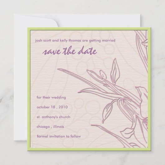 Flacon bewaren de datum save the date (Voorkant)