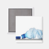 Flacon gerecycleerd water magneet (Voorkant / Achterkant)