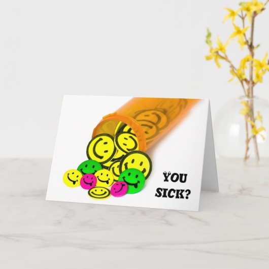 Flacon in de witte flacon kaart (Gele Bloem)