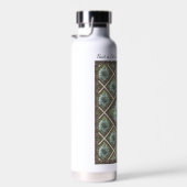 Flacon in water, gevuld met oplosbare oplosmiddele waterfles (Rechts)