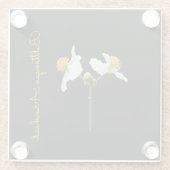 Flacon in zwarte keramische tegel glazen onderzetter (Achterkant)