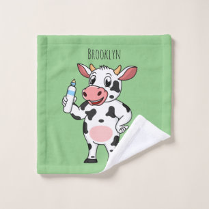 Flacon met baby-cartoon bad handdoek