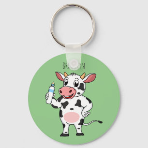 Flacon met baby-cartoon  sleutelhanger
