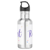 Flacon met Confetti water voor fijne opvoeding Waterfles (Achterkant)