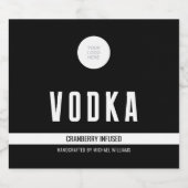 Flacon met geInfuseerde vloeistof met Logo-etiket Likeurfles Etiket (Enkel label)