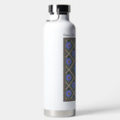 Flacon met geïsoleerd water met blauwe esters waterfles (Rechts)