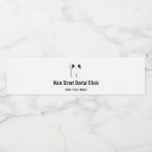 Flacon met gelukkig gebitsgeborsteld water waterfles etiket (Enkel label)