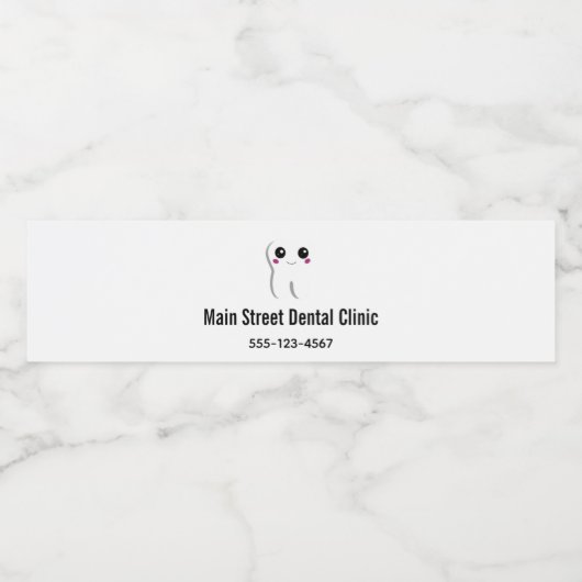 Flacon met gelukkig gebitsgeborsteld water waterfles etiket (Enkel label)