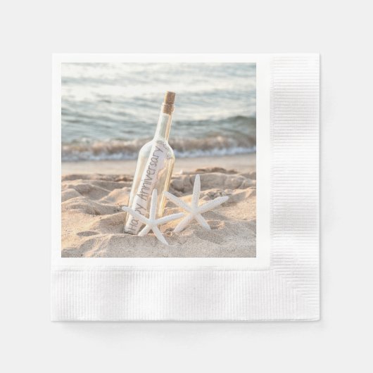 Flacon met gelukkig Jubileum Servet (Voorkant)