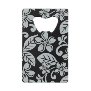 FLACON MET ISLAND PLUMERIA (BLACK/GRAY) KREDIETKAA CREDITKAART FLESSENOPENER