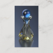 Flacon met parfum - Hint van blauw Visitekaartje (Achterkant)