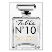 Flacon met perfume TABEL NUMMER zitplaats Kaart (Voorkant)