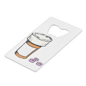 Flacon met voorschrijfpil creditkaart flessenopener (Voorkant Gekanteld)