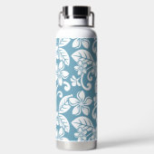 FLACON MET WATER VAN ISLAND PLUMERIA (SLAATBLAUW) WATERFLES (Achterkant)