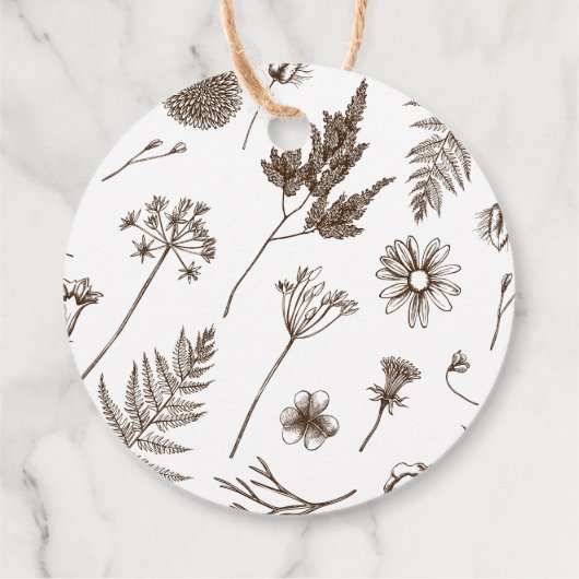  flacon-monogram-Crest Klassieke ronde Bedankjes Labels (Achterkant)