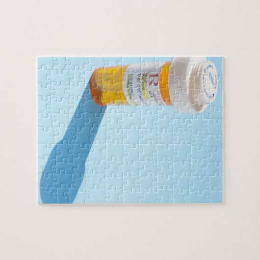 Flacon vol met medicatie legpuzzel (Horizontaal)