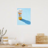Flacon vol met medicatie poster (Keuken)
