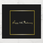 Flaconetiket met Happy 50th Jubileum Bier Etiket (Enkel label)