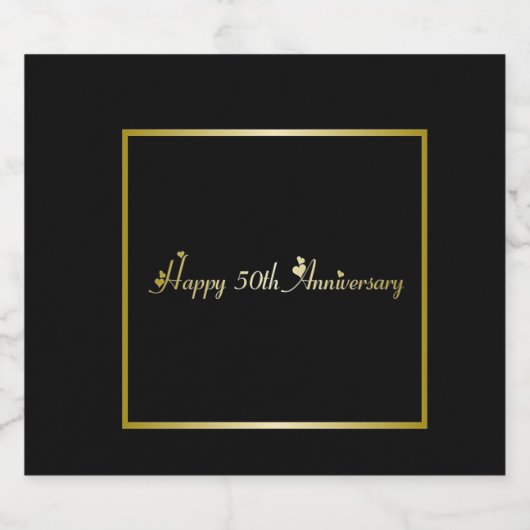 Flaconetiket met Happy 50th Jubileum Bier Etiket (Enkel label)