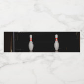 Flaconetiket voor Bowling Water Waterfles Etiket (Enkel label)